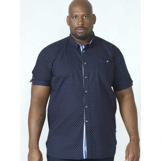 D555 Kurt Printed Short Sleeve Shirt - Skjorter - Store skjorter - 2XL-8XL