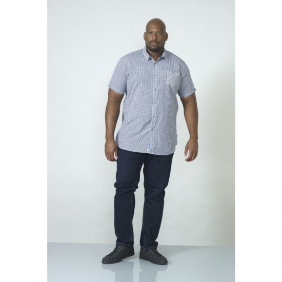 D555 Hank Gingham Short Sleeve Shirt - Skjorter - Store skjorter - 2XL-8XL