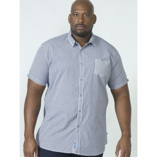 D555 Hank Gingham Short Sleeve Shirt - Skjorter - Store skjorter - 2XL-8XL