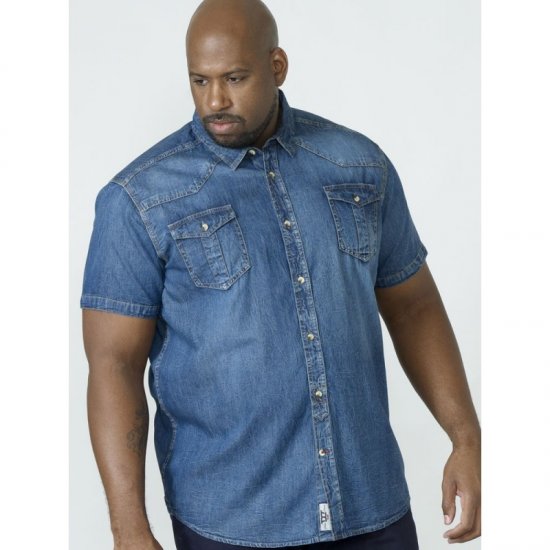 D555 Mike Denim Shirt - Skjorter - Store skjorter - 2XL-8XL