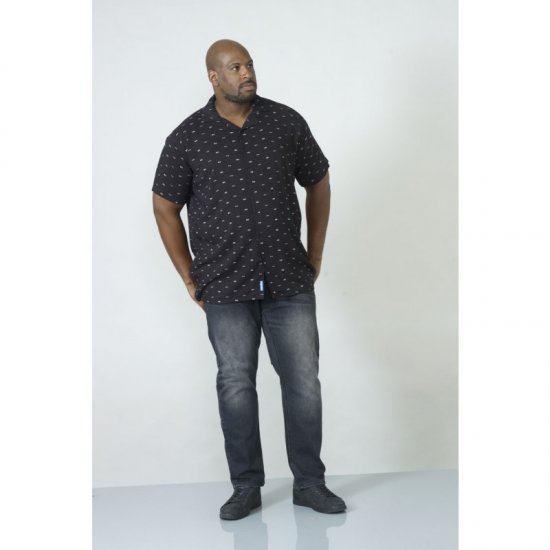 D555 Luciano Bowling Shirt Black - Skjorter - Store skjorter - 2XL-8XL