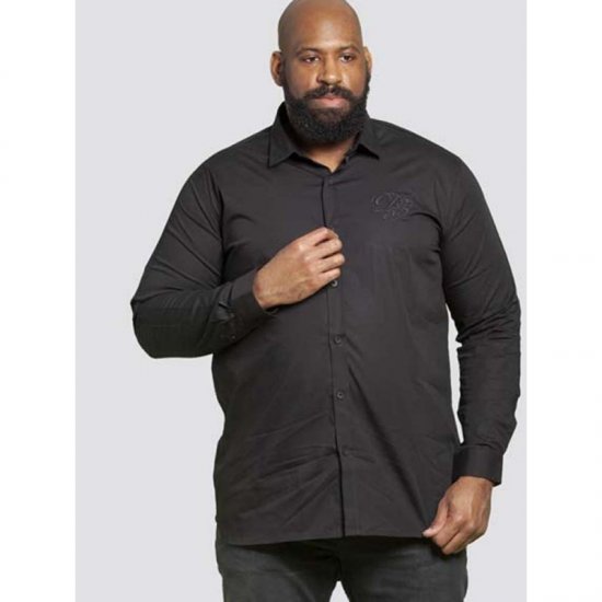 D555 Michael Couture Stretch Shirt Black - Skjorter - Store skjorter - 2XL-8XL