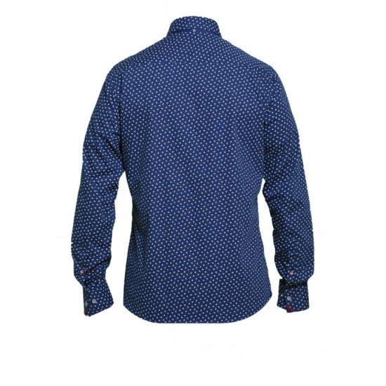 D555 Bainton Long Sleeve Shirt Navy - Skjorter - Store skjorter - 2XL-8XL