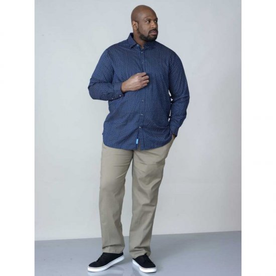 D555 Lavar Long Sleeve Diamond Printed Shirt - Skjorter - Store skjorter - 2XL-8XL