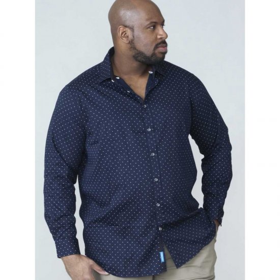 D555 Rashard Long Sleeve Printed Shirt - Skjorter - Store skjorter - 2XL-8XL