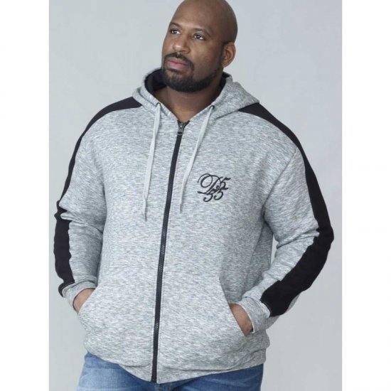 D555 Ronnie Full zip Hoodie - Gensere og hettegensere - Store hettegensere - 2XL-14XL