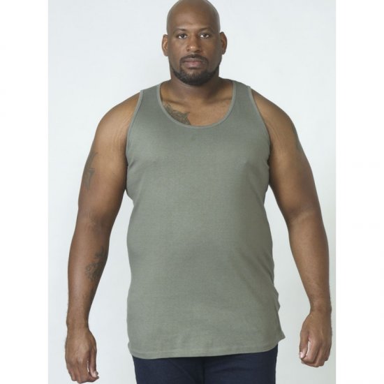D555 Fabio Singlet Khaki - T-skjorter - Store T-skjorter - 2XL-14XL