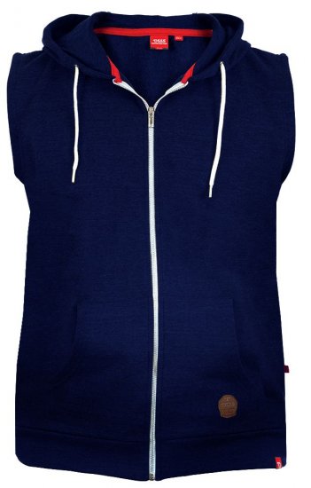 D555 Blake Sleeveless Hoodie Navy - Gensere og hettegensere - Store hettegensere - 2XL-14XL