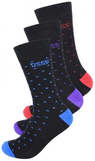 D555 Bolt Cotton Rich Luxury Socks 3-Pack - Undertøy & badetøy - Undertøy store størrelser 