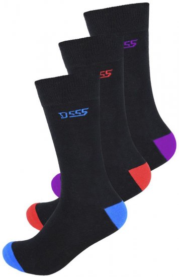 D555 Phoenix Cotton Rich Luxury Socks 3-Pack - Undertøy & badetøy - Undertøy store størrelser 