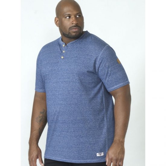 D555 Daniel Grandad T-shirt Denim - T-skjorter - Store T-skjorter - 2XL-14XL