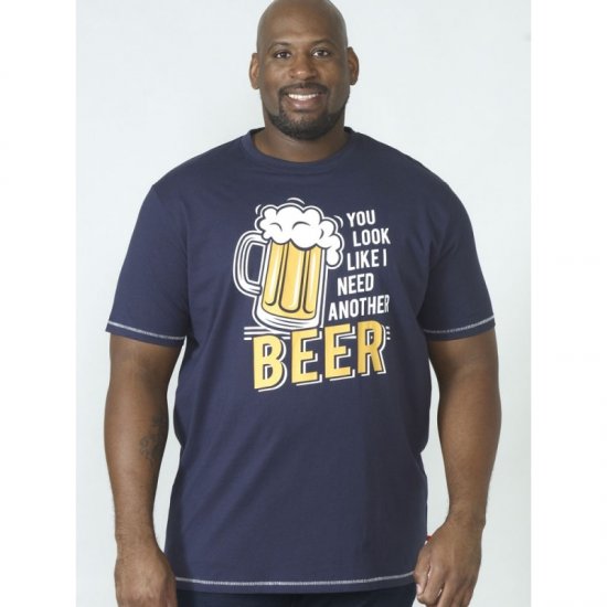 D555 Murray T-shirt Navy - T-skjorter - Store T-skjorter - 2XL-14XL