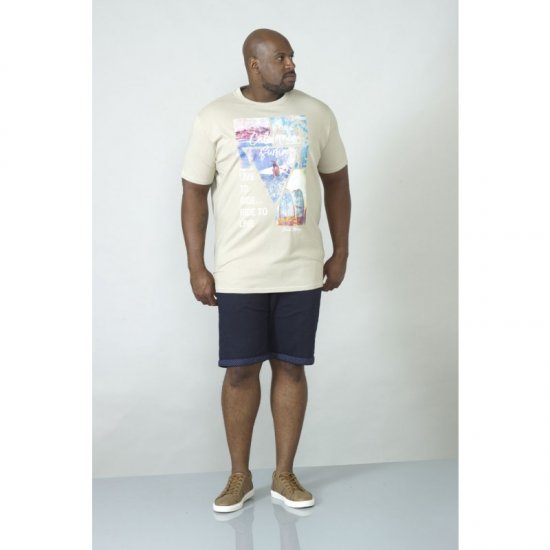 D555 Gordon T-shirt Pale Khaki - T-skjorter - Store T-skjorter - 2XL-14XL