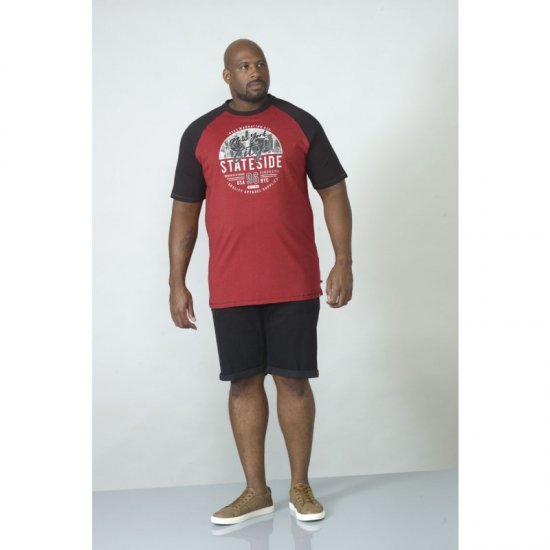 D555 Jarvis T-shirt Red - T-skjorter - Store T-skjorter - 2XL-14XL
