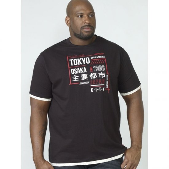 D555 Merlin T-shirt Black - T-skjorter - Store T-skjorter - 2XL-14XL