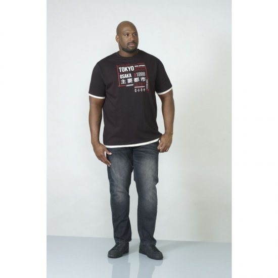 D555 Merlin T-shirt Black - T-skjorter - Store T-skjorter - 2XL-14XL