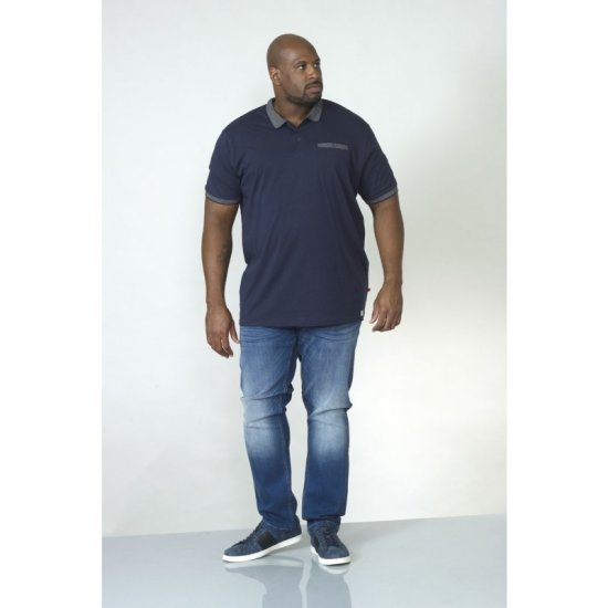 D555 Walker Polo Navy - Polo- & piqueskjorter - Poloskjorte i store størrelser - 2XL-8XL