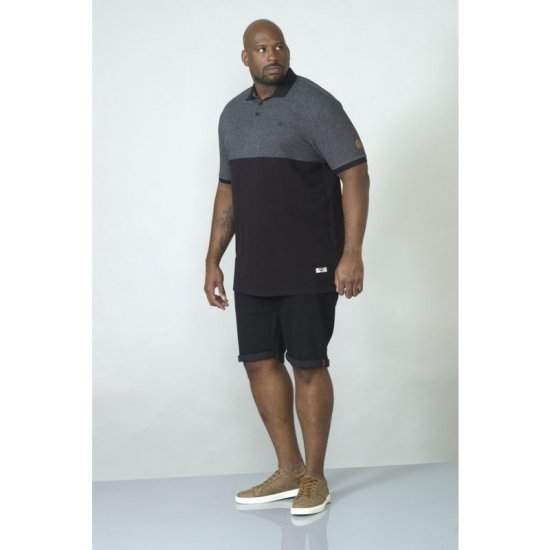 D555 Stefhen Polo Black - Polo- & piqueskjorter - Poloskjorte i store størrelser - 2XL-8XL