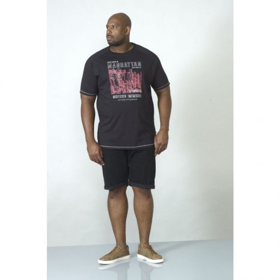 D555 Perry T-shirt Black - T-skjorter - Store T-skjorter - 2XL-14XL