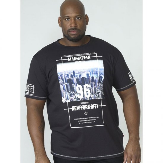 D555 Ethan T-shirt Black - T-skjorter - Store T-skjorter - 2XL-14XL