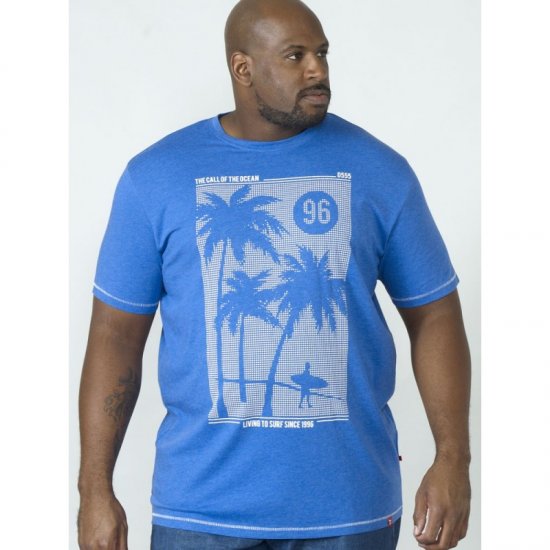 D555 Kansas T-shirt Blue - T-skjorter - Store T-skjorter - 2XL-14XL