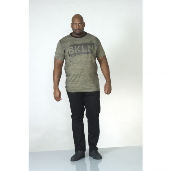 D555 NewYork Brooklyn T-shirt Khaki - T-skjorter - Store T-skjorter - 2XL-14XL