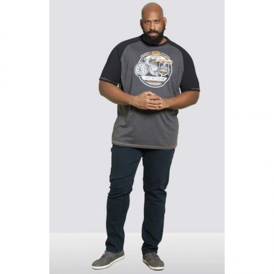 D555 Dallas T-shirt Charcoal - T-skjorter - Store T-skjorter - 2XL-14XL