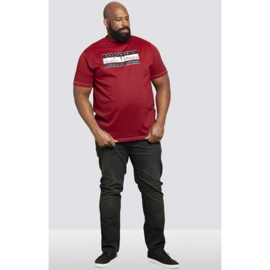 D555 Tempa T-shirt Red - T-skjorter - Store T-skjorter - 2XL-14XL