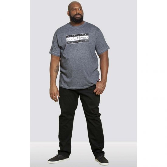 D555 Tempa T-shirt Navy Twist - T-skjorter - Store T-skjorter - 2XL-14XL
