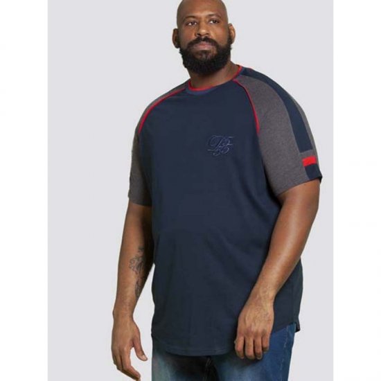 D555 Brendon T-shirt Navy - T-skjorter - Store T-skjorter - 2XL-14XL