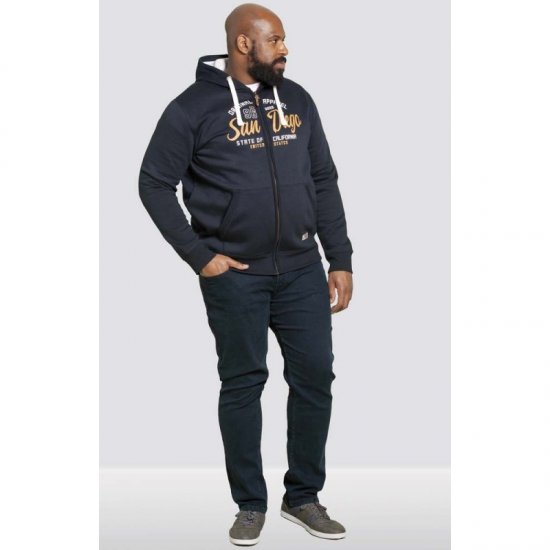 D555 Stockton Hoodie Navy - Gensere og hettegensere - Store hettegensere - 2XL-14XL