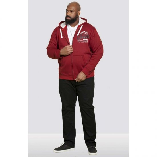 D555 Durham Hoodie Red - Gensere og hettegensere - Store hettegensere - 2XL-14XL