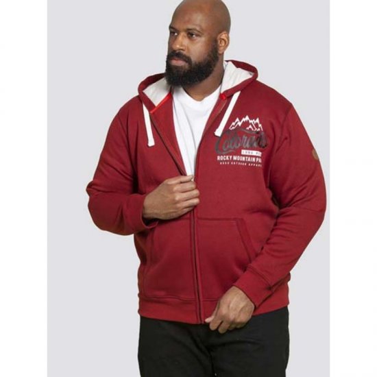D555 Durham Hoodie Red - Gensere og hettegensere - Store hettegensere - 2XL-14XL