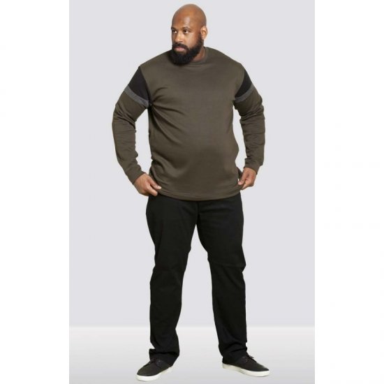 D555 Clermont Sweatshirt Khaki - Gensere og hettegensere - Store hettegensere - 2XL-14XL