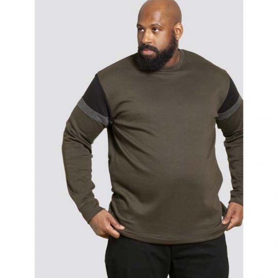 D555 Clermont Sweatshirt Khaki - Gensere og hettegensere - Store hettegensere - 2XL-14XL