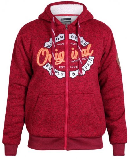 D555 Rylan Hoodie Red - Gensere og hettegensere - Store hettegensere - 2XL-14XL