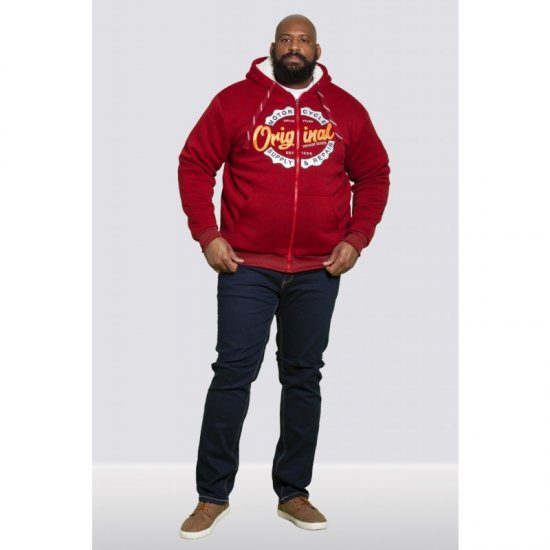 D555 Rylan Hoodie Red - Gensere og hettegensere - Store hettegensere - 2XL-14XL