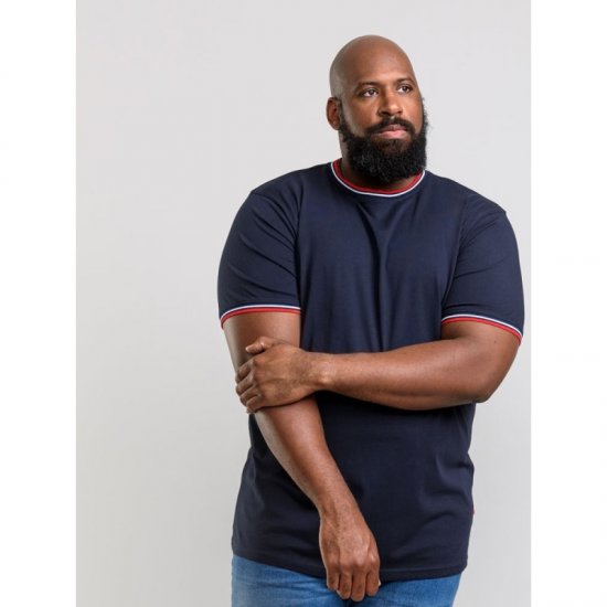 D555 Bates T-shirt Navy - T-skjorter - Store T-skjorter - 2XL-14XL