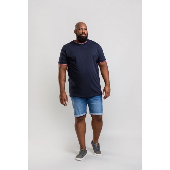 D555 Bates T-shirt Navy - T-skjorter - Store T-skjorter - 2XL-14XL