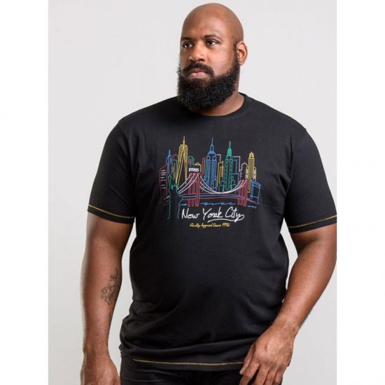 D555 Shelby T-shirt Black - T-skjorter - Store T-skjorter - 2XL-14XL