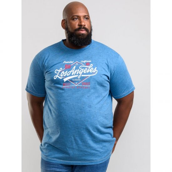 D555 Shelton T-shirt Blue - T-skjorter - Store T-skjorter - 2XL-14XL