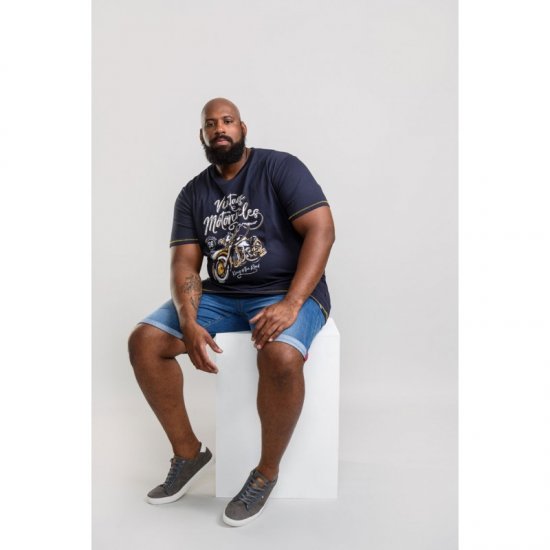 D555 Slater T-shirt Navy - T-skjorter - Store T-skjorter - 2XL-14XL