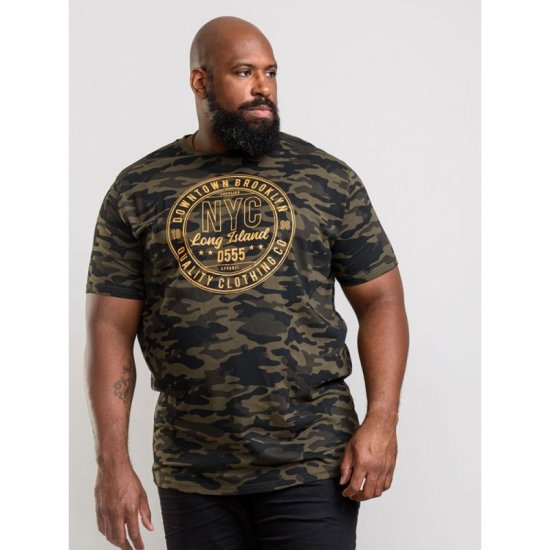 D555 Thompson T-shirt Jungle Camo - T-skjorter - Store T-skjorter - 2XL-14XL
