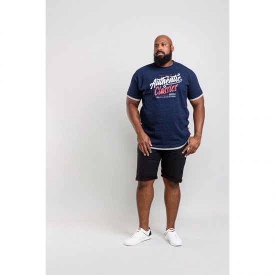 D555 Finn T-shirt Navy - T-skjorter - Store T-skjorter - 2XL-14XL