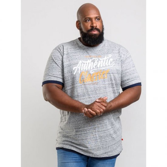 D555 Finn T-shirt Grey - T-skjorter - Store T-skjorter - 2XL-14XL