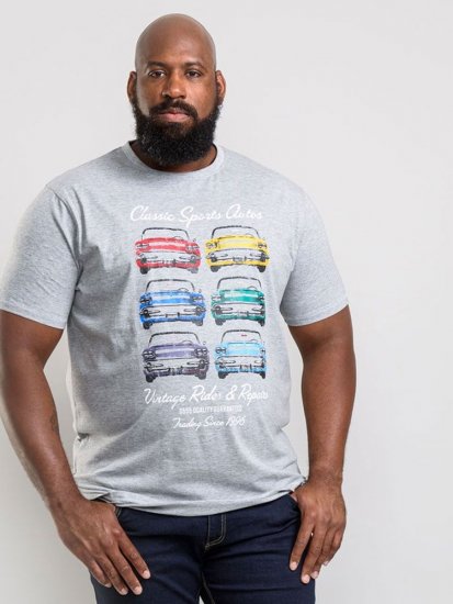 D555 Jenson T-shirt Grey - T-skjorter - Store T-skjorter - 2XL-14XL