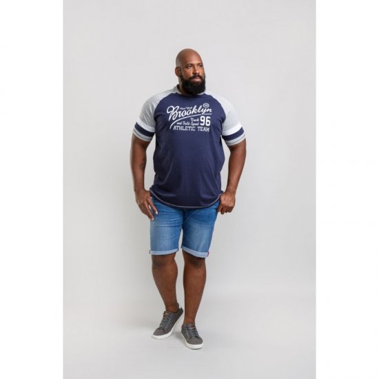 D555 Jones T-shirt Navy - T-skjorter - Store T-skjorter - 2XL-14XL