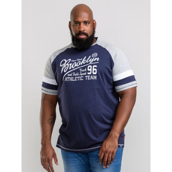 D555 Jones T-shirt Navy - T-skjorter - Store T-skjorter - 2XL-14XL