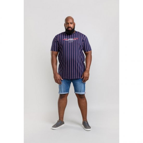 D555 Davis T-shirt Navy - T-skjorter - Store T-skjorter - 2XL-14XL