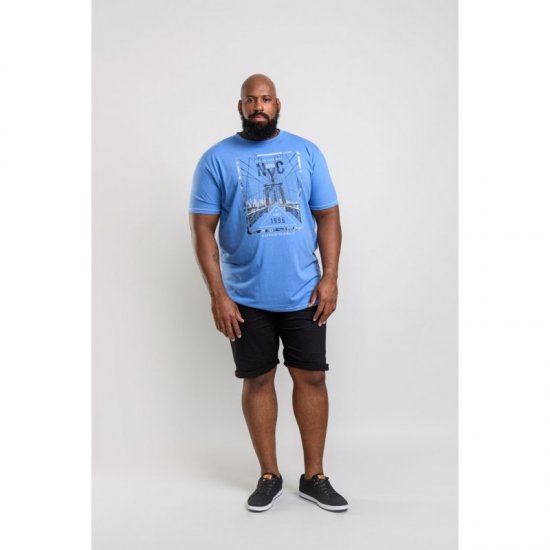 D555 Monty T-shirt Blue - T-skjorter - Store T-skjorter - 2XL-14XL